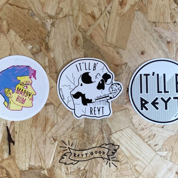 Reyt Good Sticker (8cm x 8cm) - 3 Designs