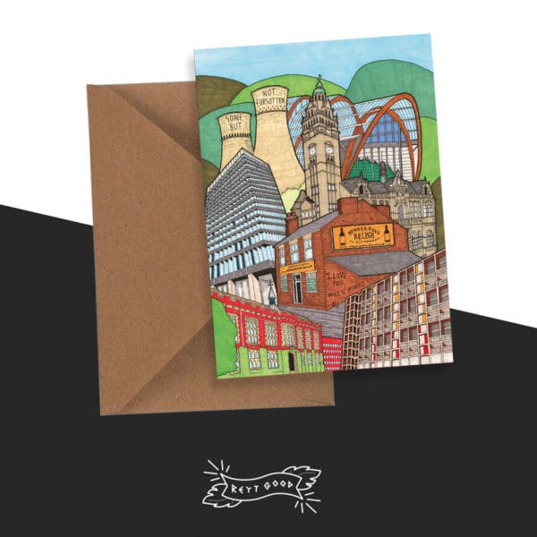 Henderson's Relish Cityscape - Greetings Card