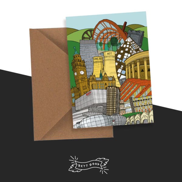 Sheffield Cityscape - Greetings Card