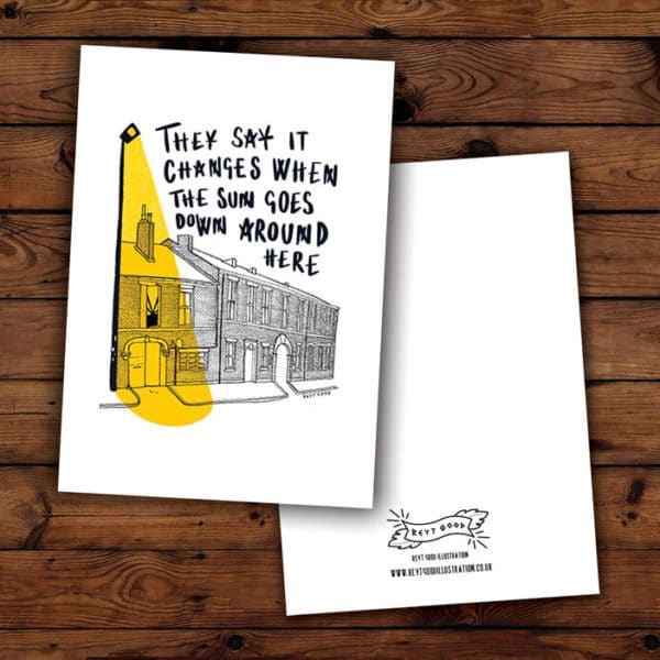 Yellow Arch - When the sun goes down - Postcard (A6)