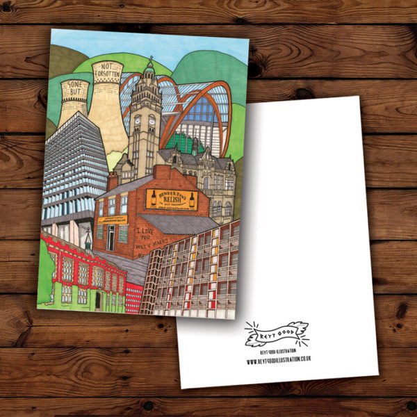 Henderson's Relish Sheffield Cityscape - Postcard (A6)