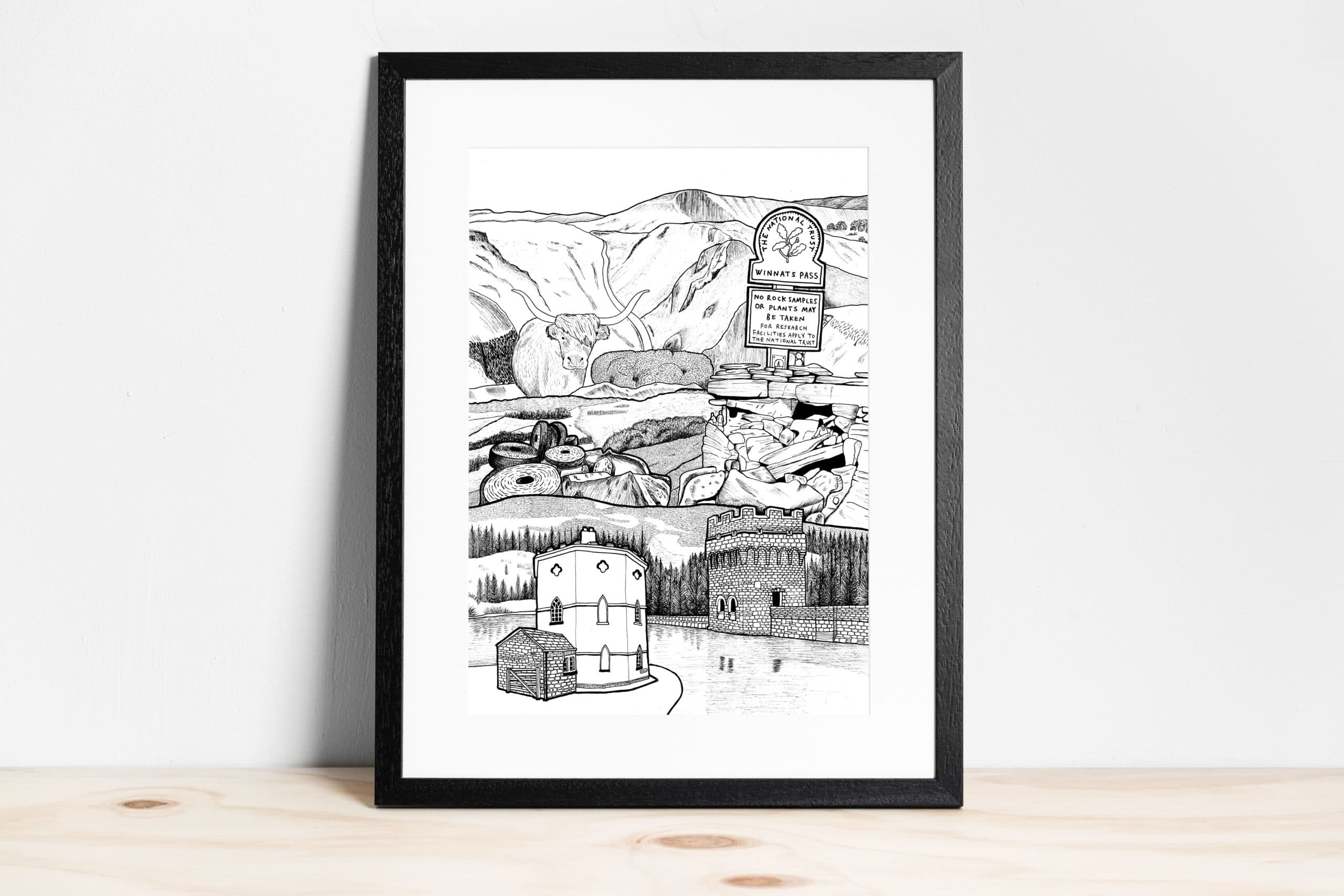 Peak District in black and white - Print