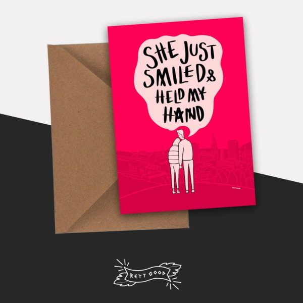 She just smiled and held my hand' - Greetings Card