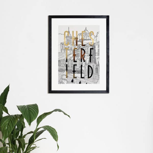 Chesterfield Cityscape (Gold Foil)