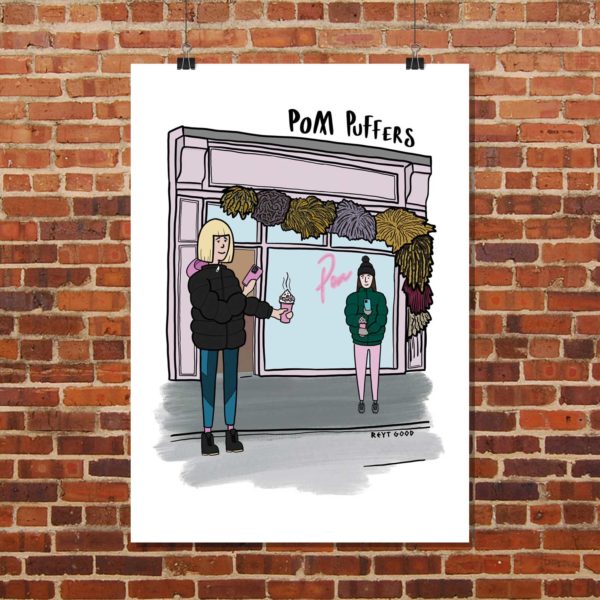 Pom Puffers A5 Print