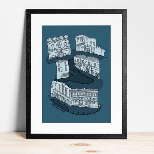 Division Street - A3 cityscape print