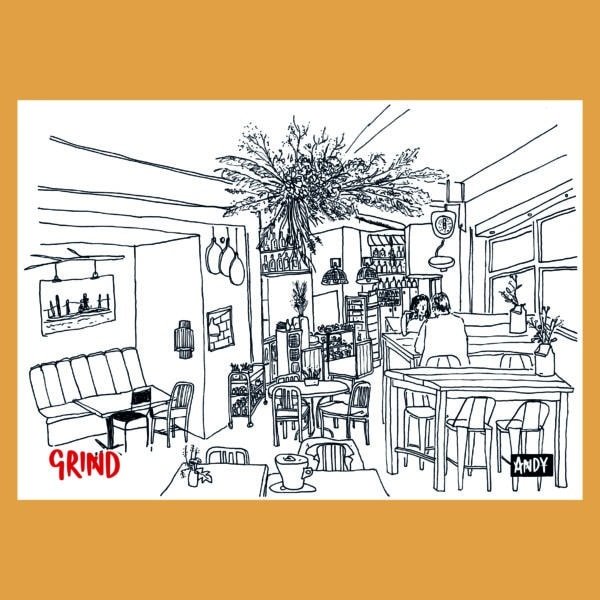 Coffee Shop Illustrations - Grind