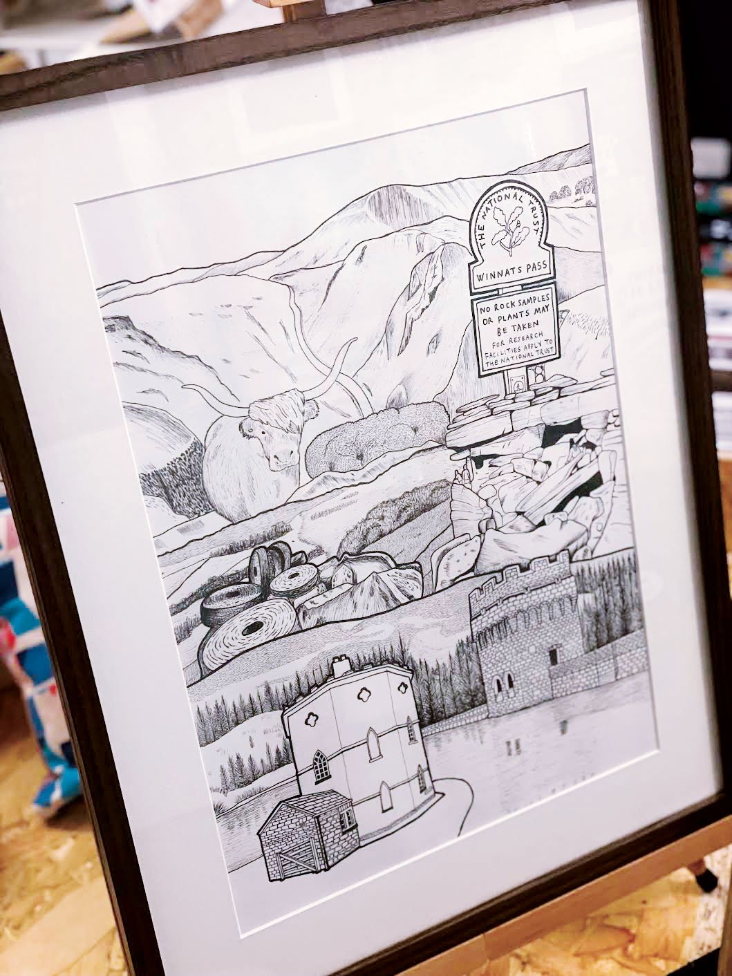Peaks - Original Artwork - Framed A3 - Image 2