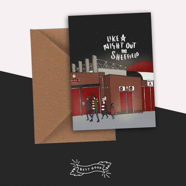 Like a Night Out in Sheffield SUFC - Greetings Card A6