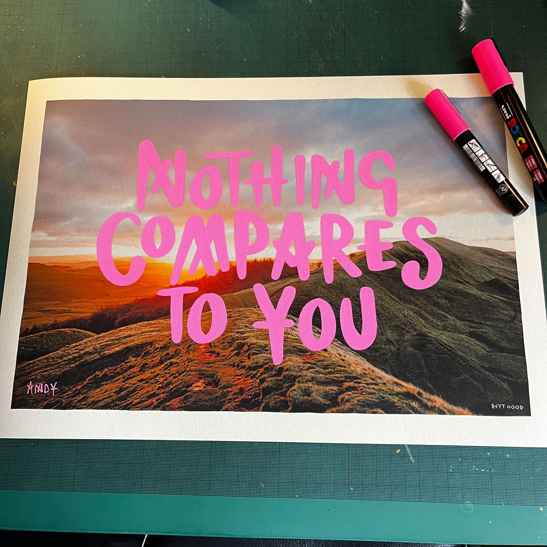 Nothing compares to you hand drawn