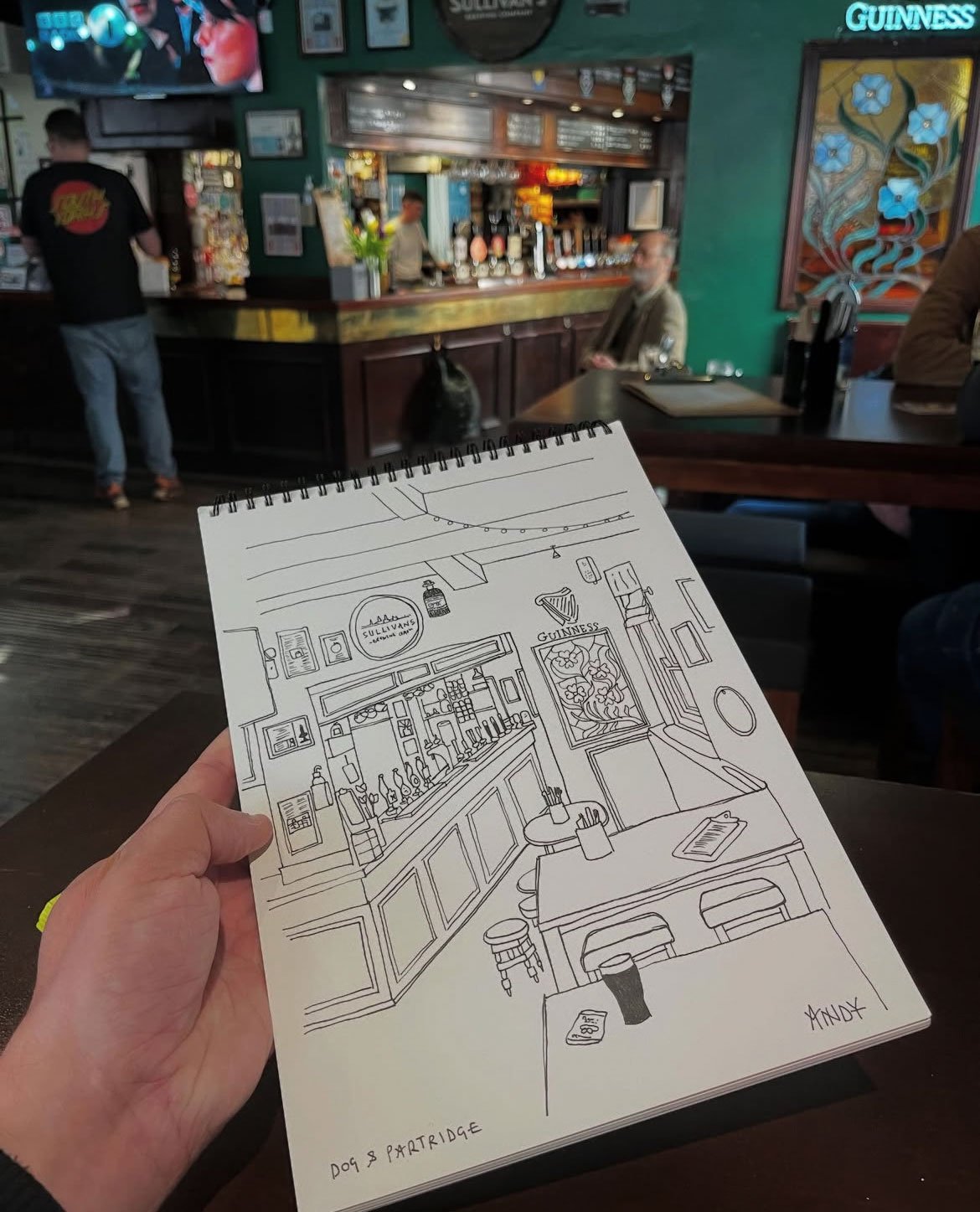 The Dog and Partridge Pub Illustration - Image 3