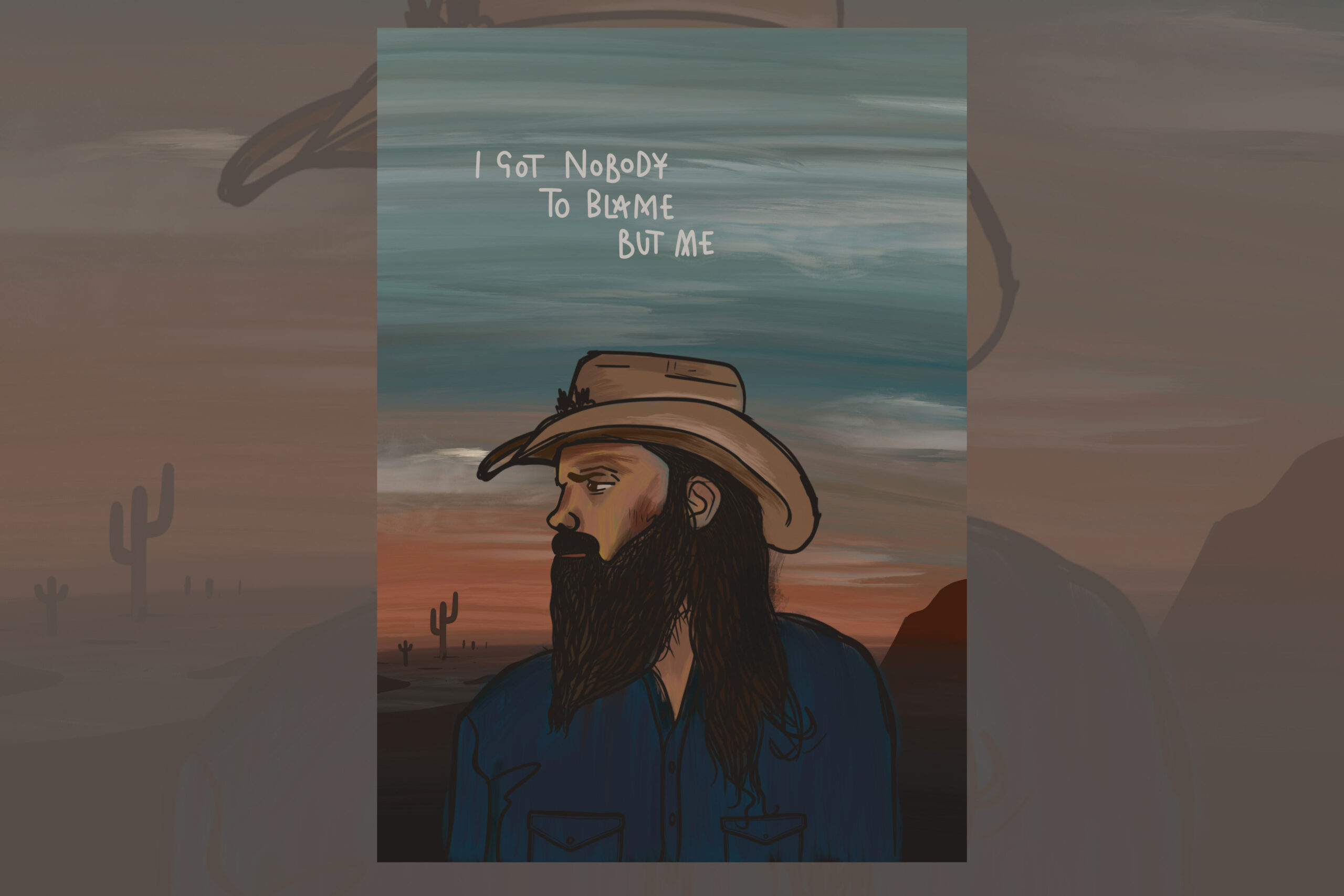 I got nobody to blame print