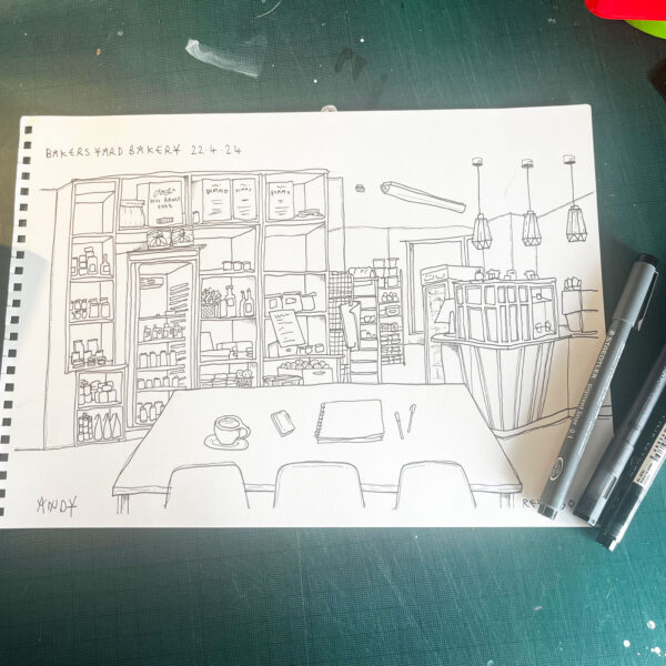 Bakers Yard sketch book original