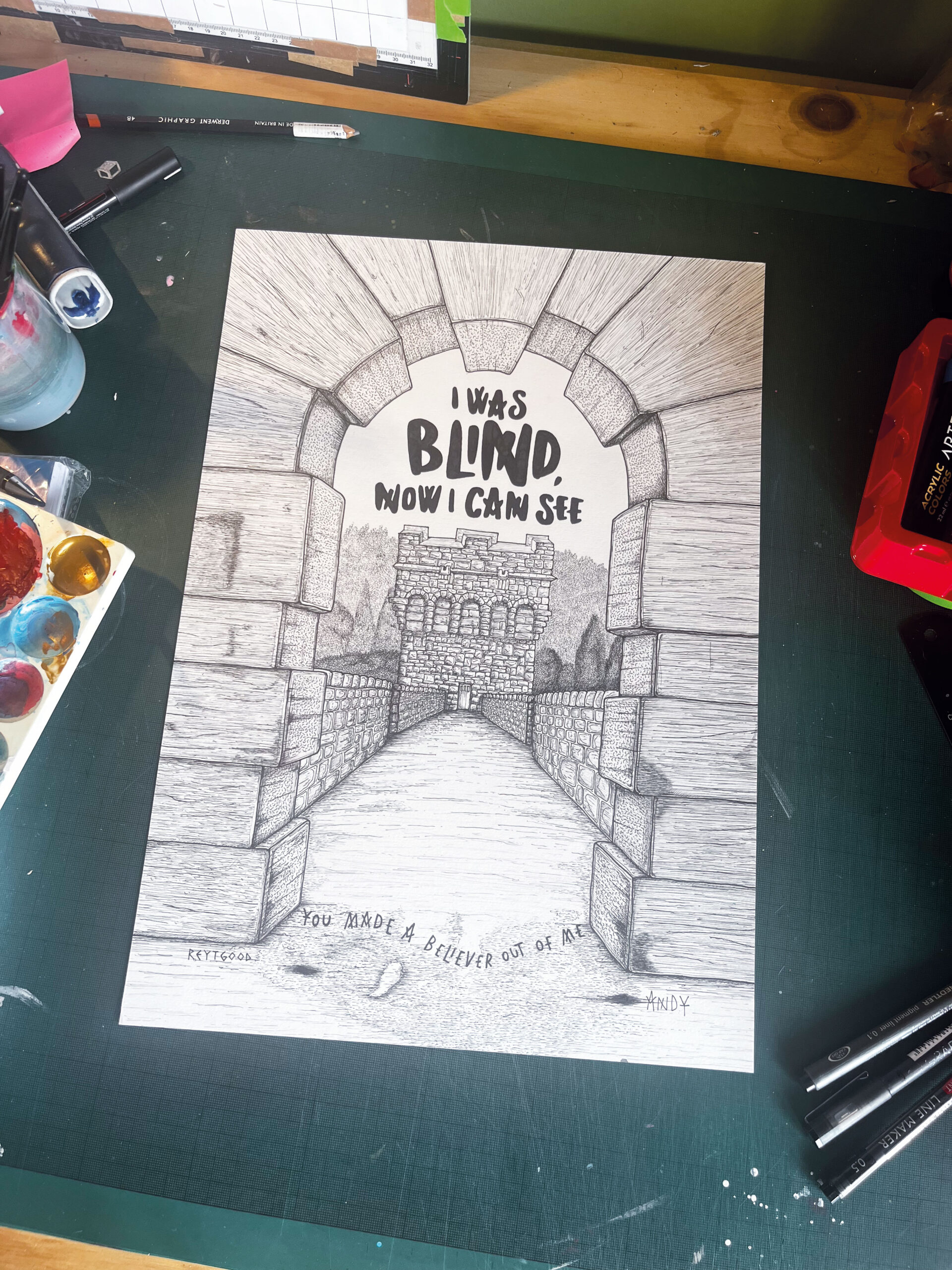 I was blind - Original Illustration