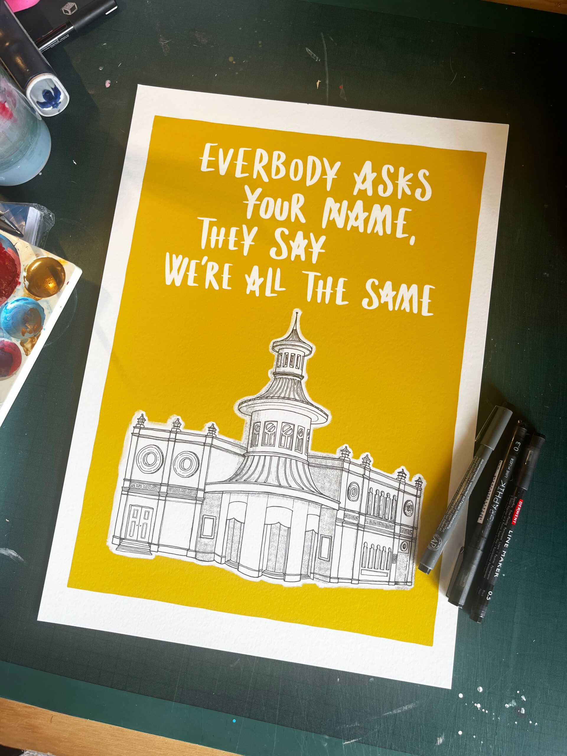 Everybody asks - Concept test - one off fine art print