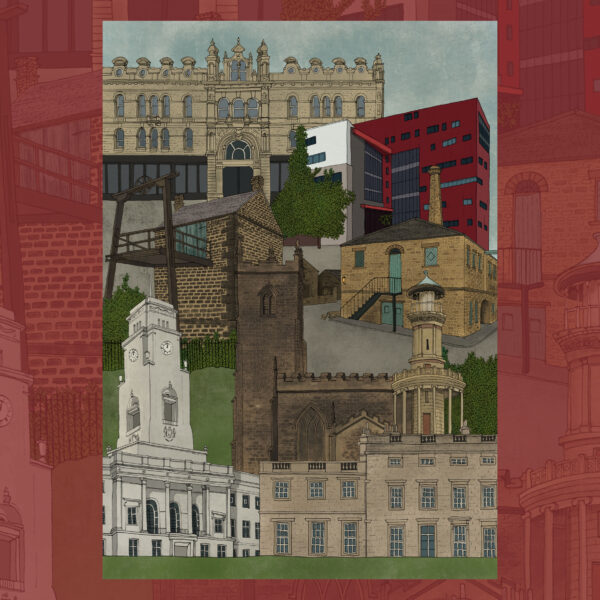 Barnsley Cityscape - Colour Print