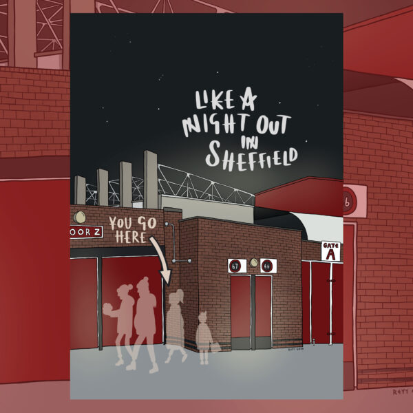 Personalised Sheffield United print - Night out in Sheffield