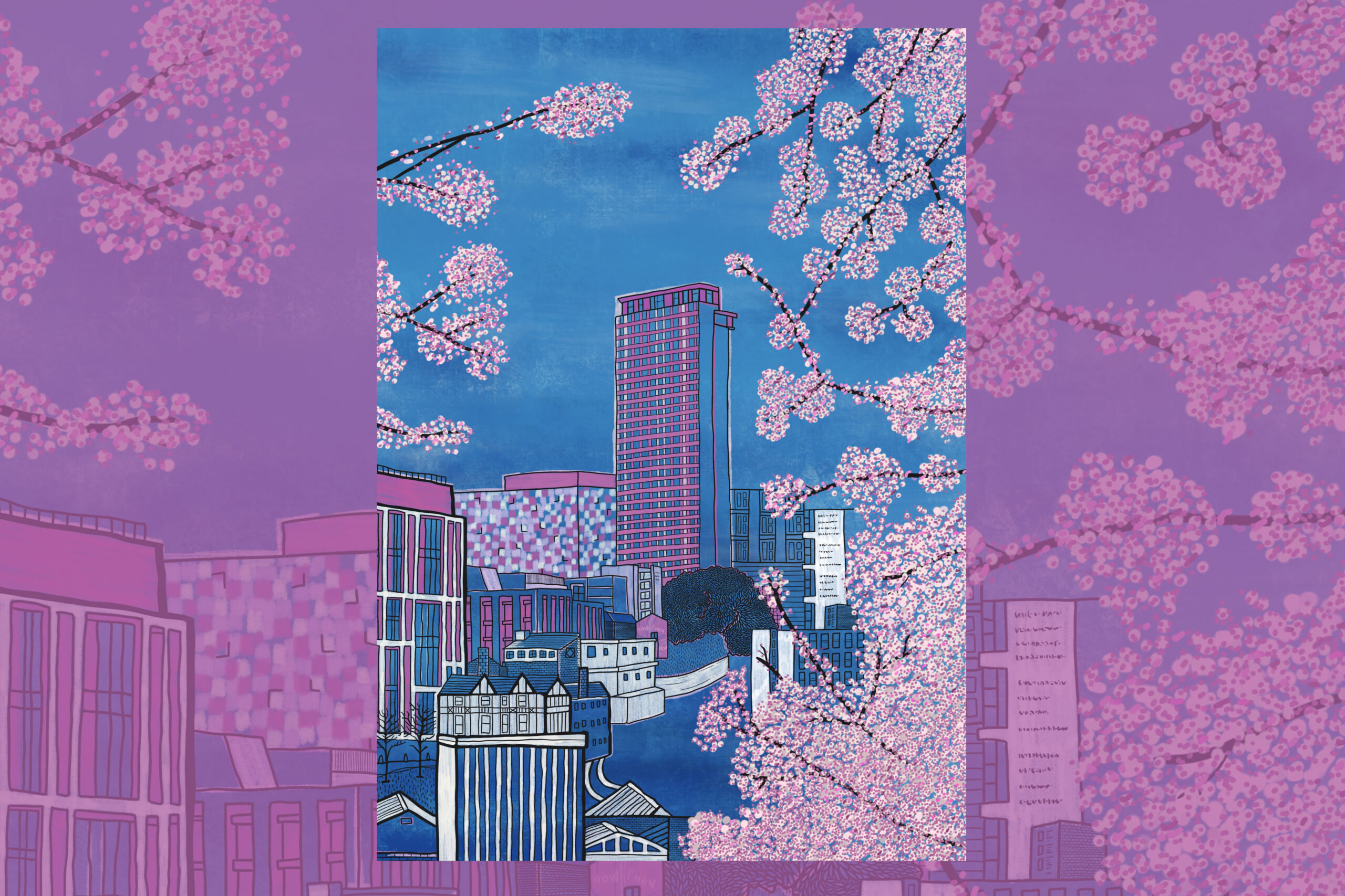 Sheffield Blossom A4 print