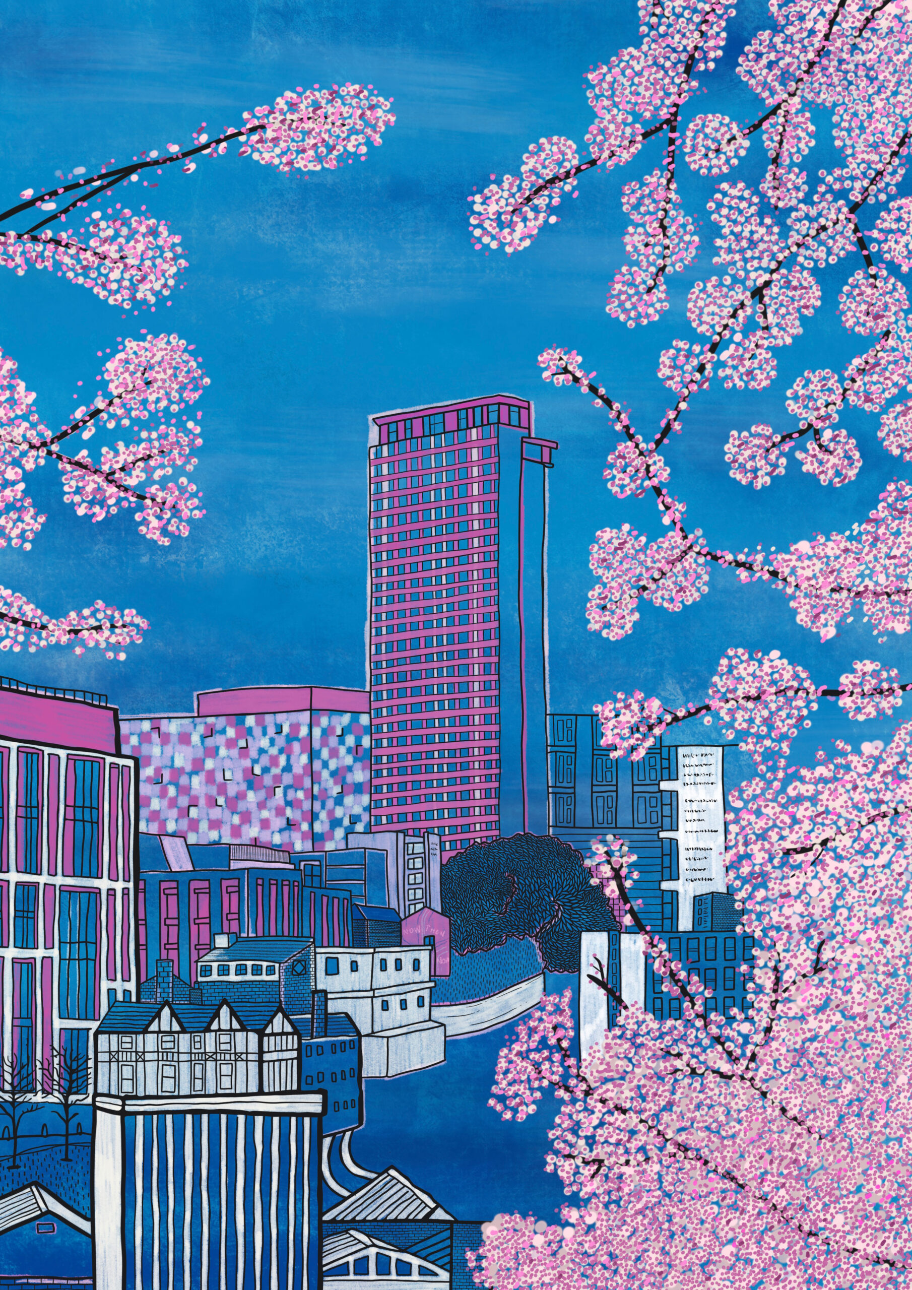 Sheffield Blossom A4 print - Image 2